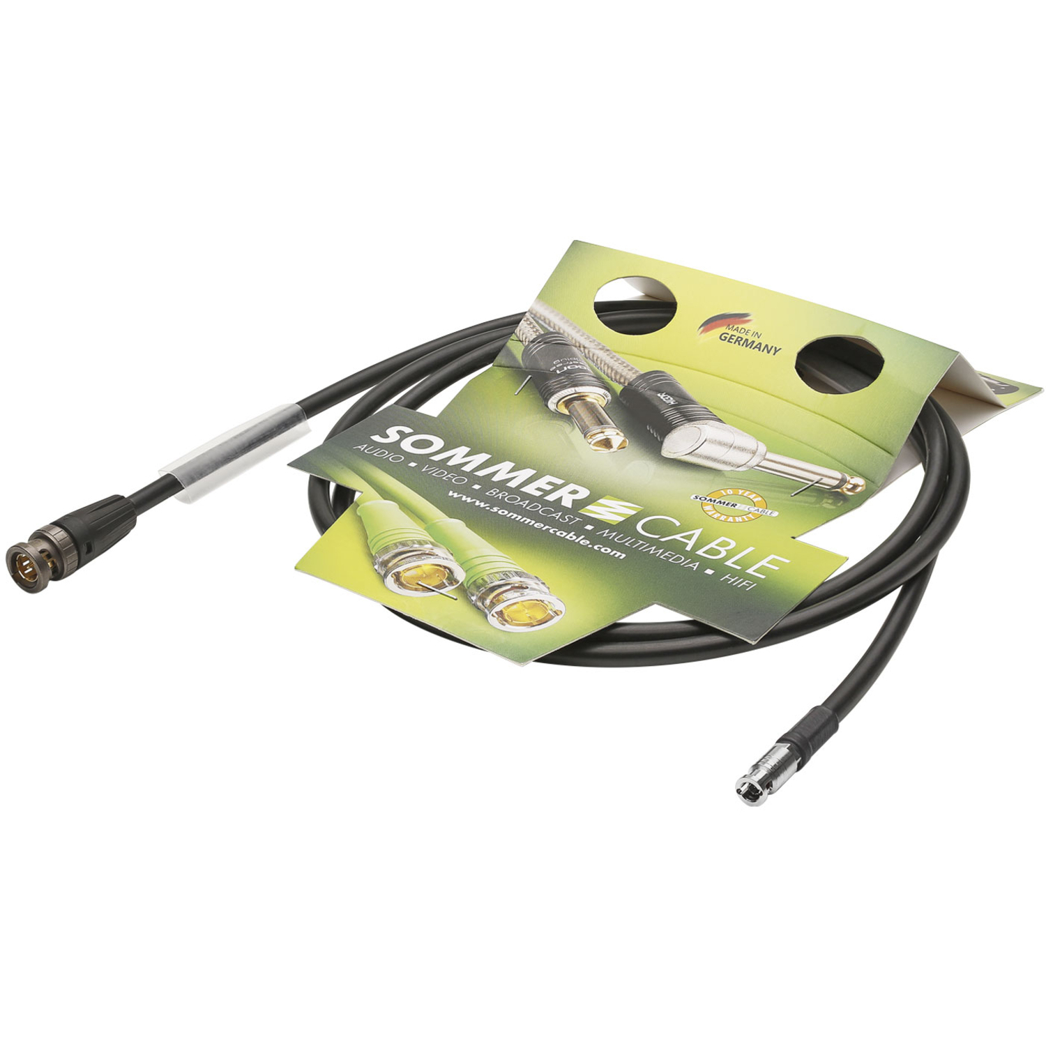 Sommer Cable Adapterkabel BNC-Kabel auf BNC-Buchse Male für SDI in/out 50cm