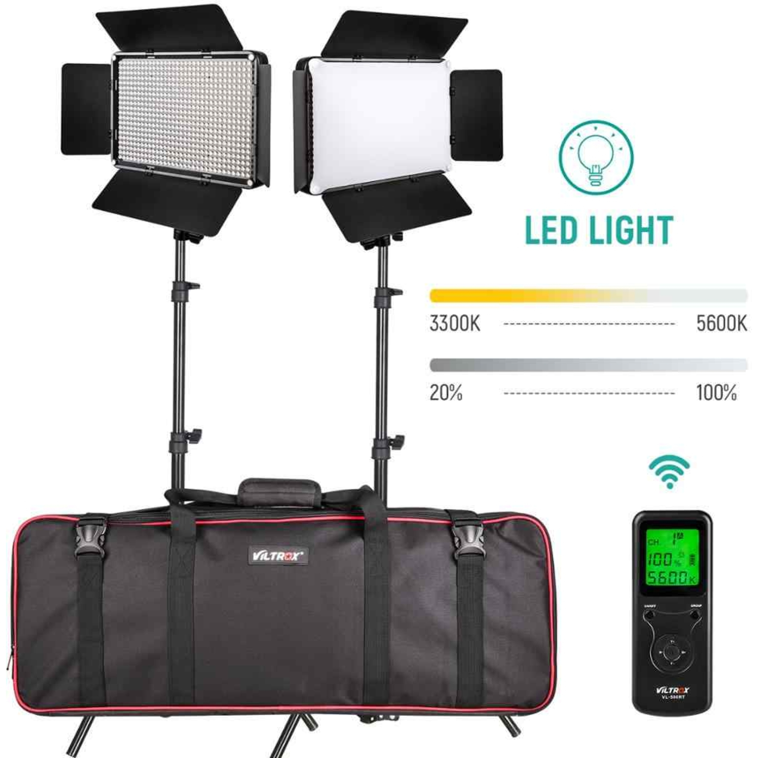 Viltrox VL-D640T LED-Licht Duo Kit