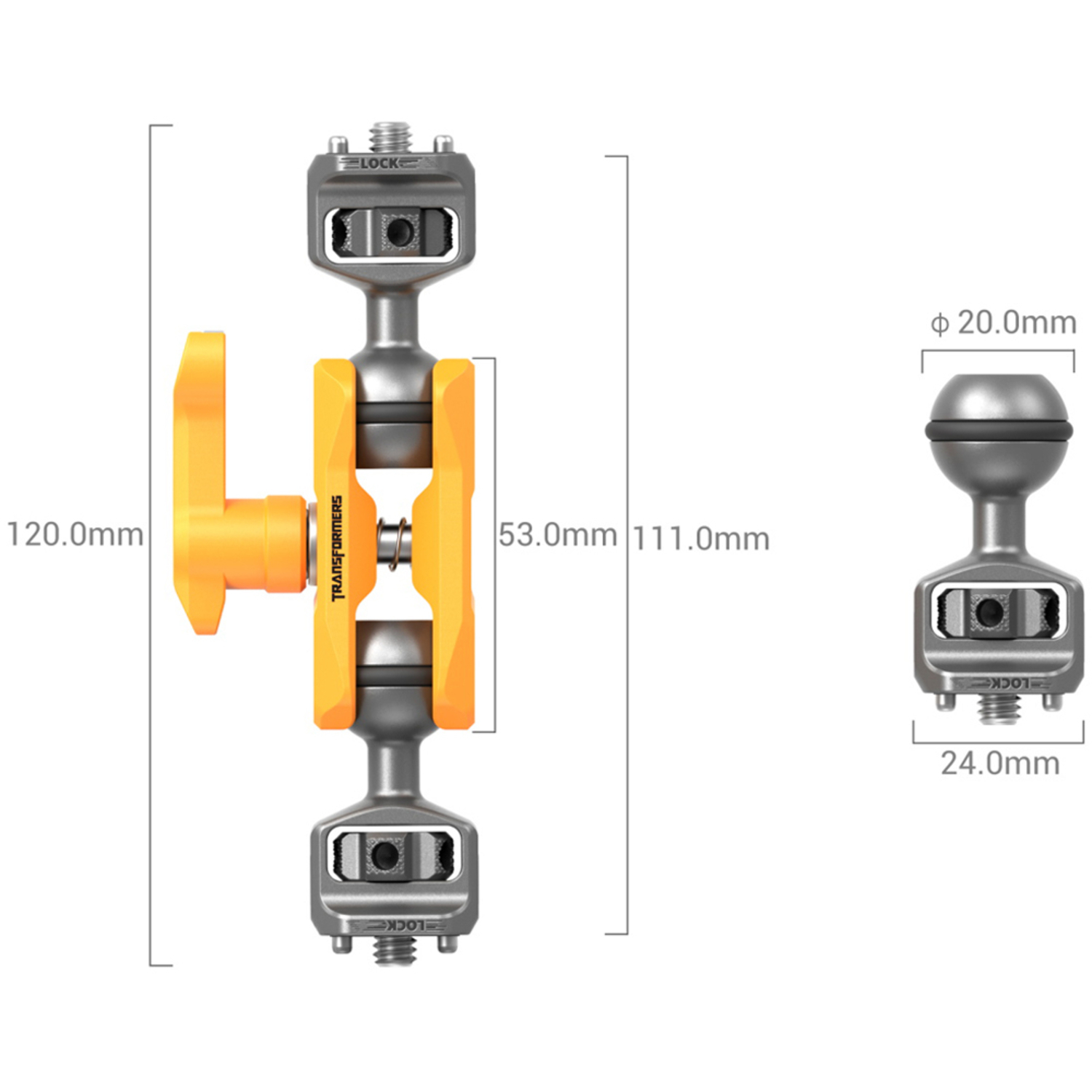 SmallRig Magic Arm mit 2 Kugelköpfen 5522 BumbleBee Edition