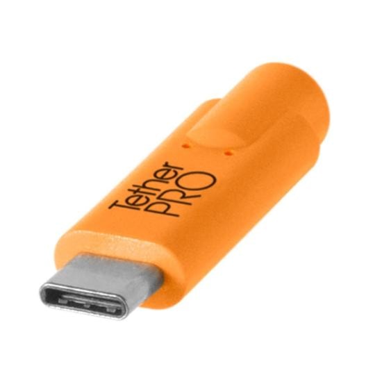 Tether Tools TetherPro USB 3.0 to USB-C, 15' (4.6m) orange