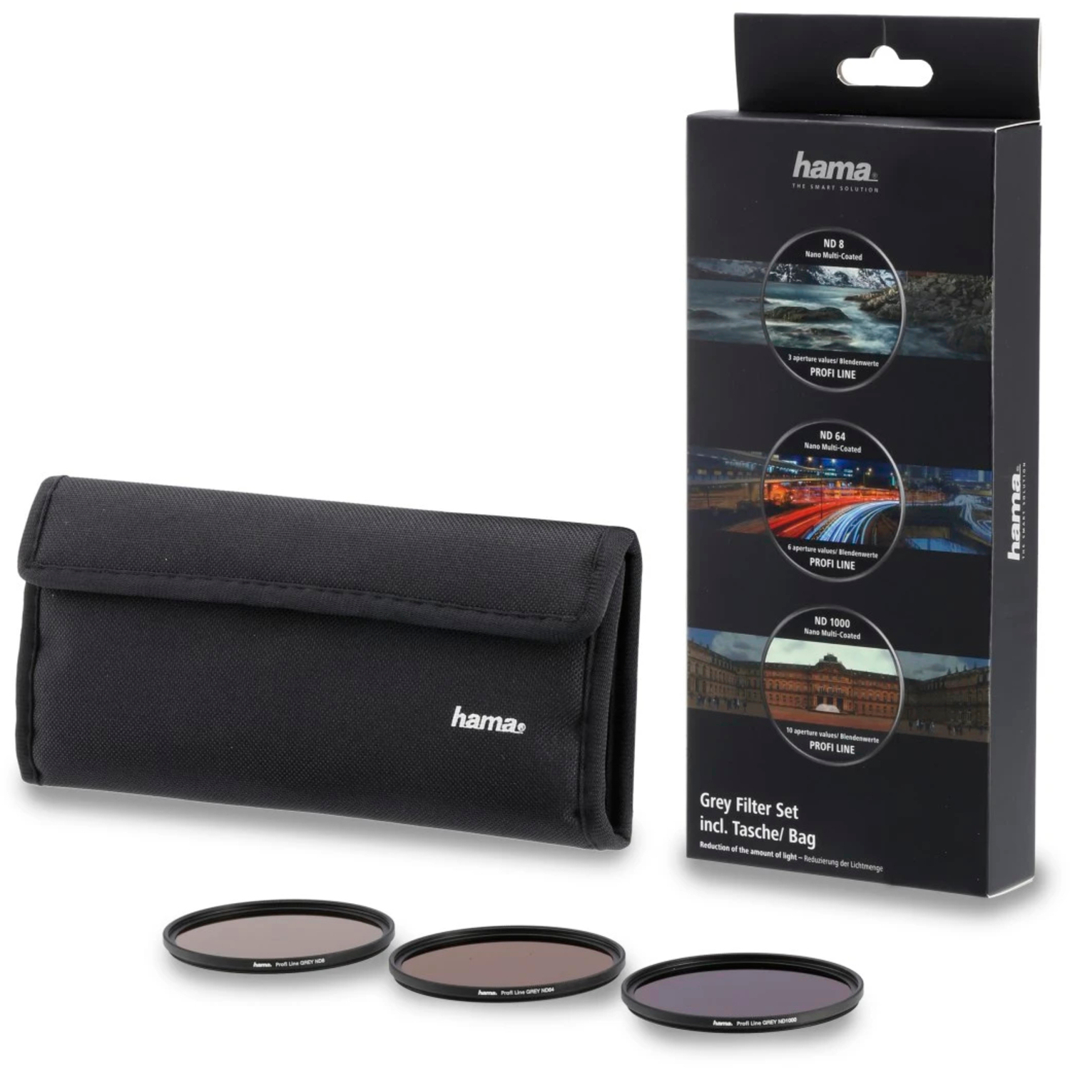 Hama Graufilter-Set ND8, ND64, ND1000 82mm