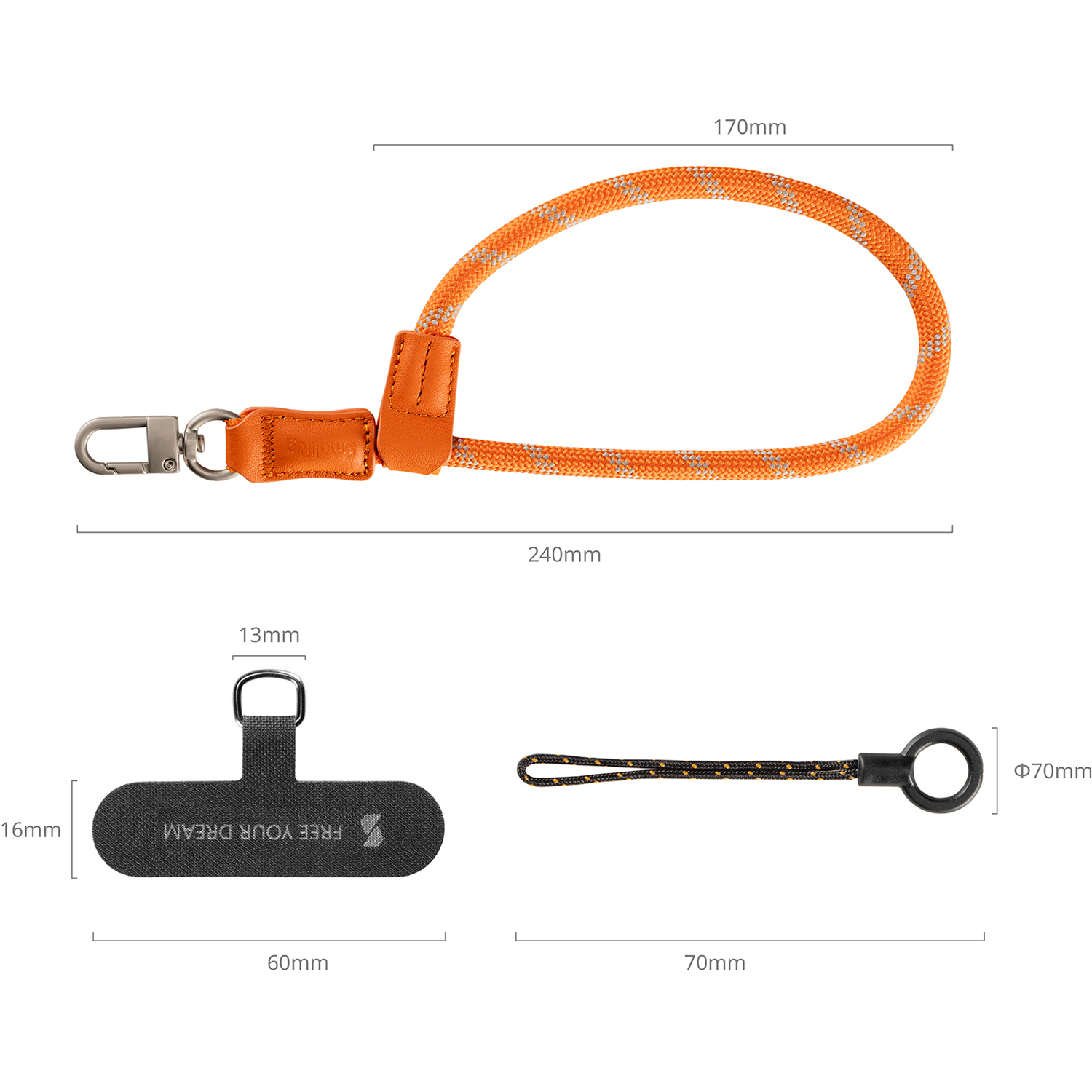 SmallRig Handgelenkschlaufe FilMov 5302 orange für Smartphones