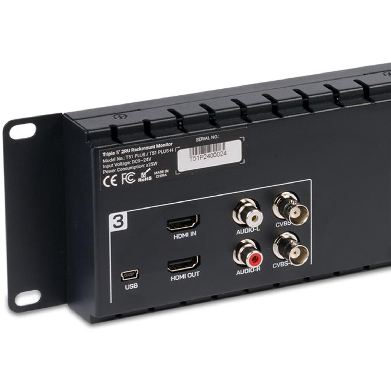 Feelworld Triple Rackmount Monitor T51 Plus H