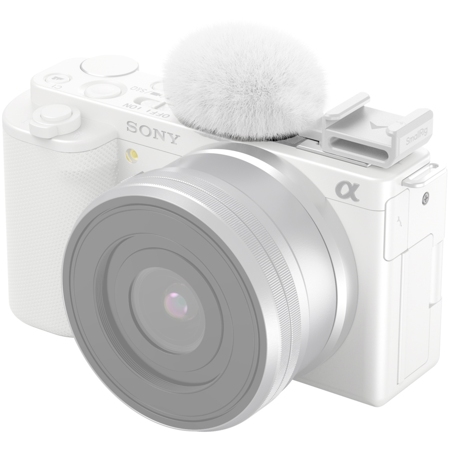 SmallRig Cold Shoe Adapter mit Windschutz 4726 für Sony ZV-E10 und ZV-1 