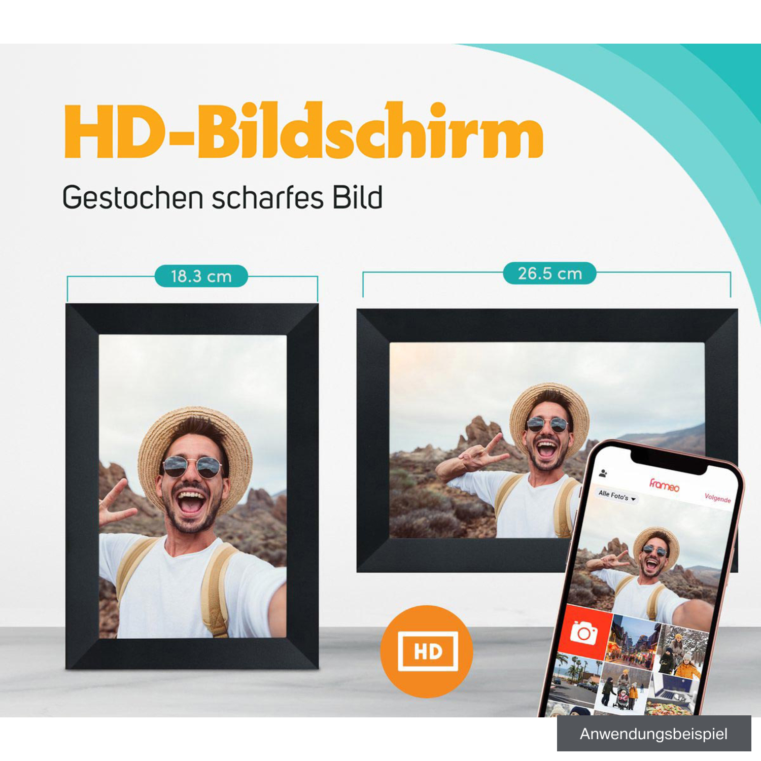 Pora&Co Digitaler Bilderrahmen WF-105T-T 10" schwarz