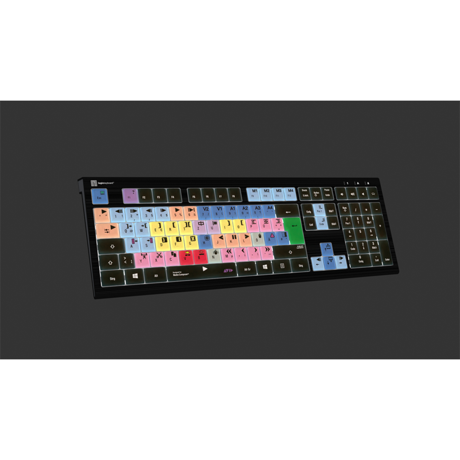 LogicKeyboard Media Composer PC ASTRA 2 Backlit Keyboard DE