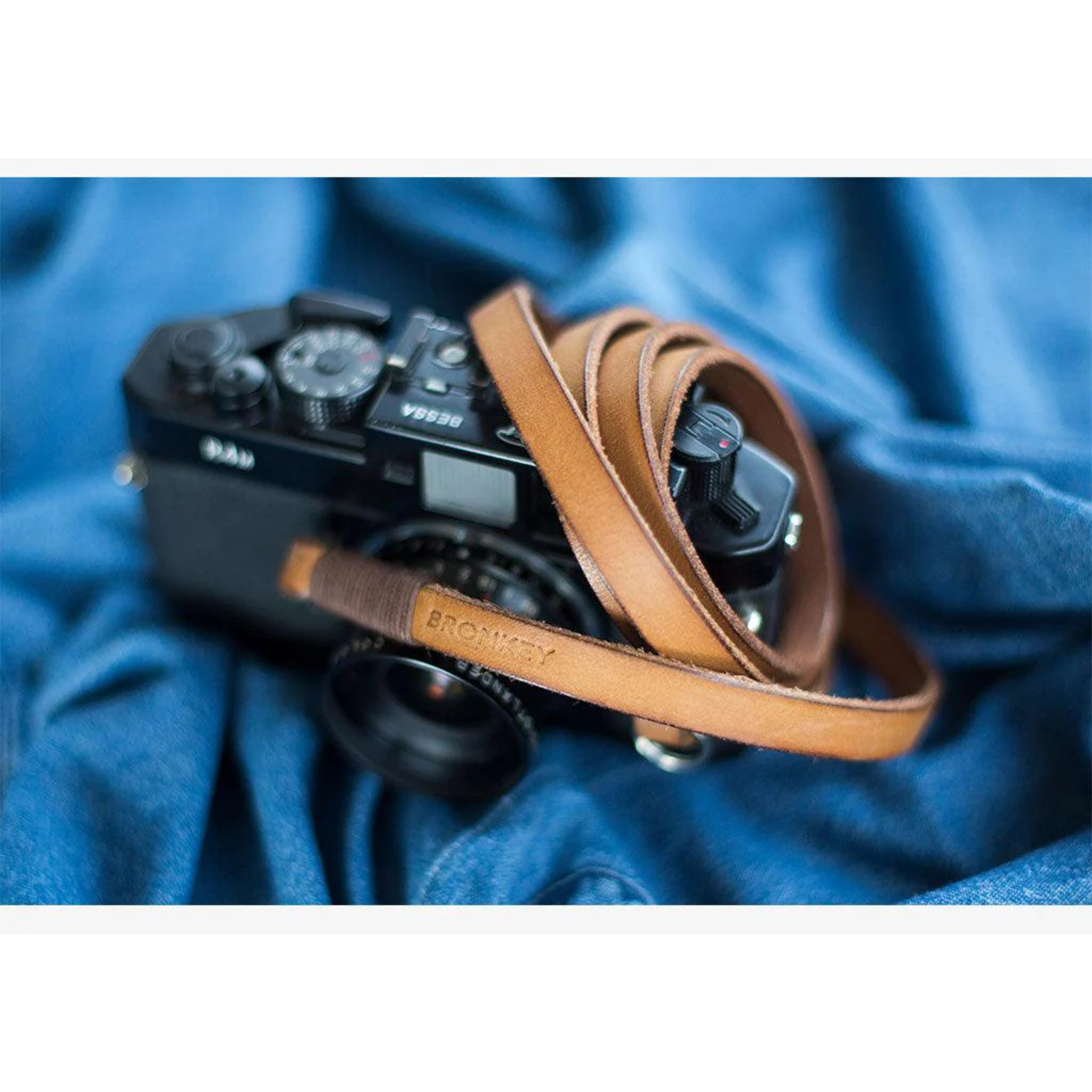 Bronkey Kameragurt Tokyo #106 Leder 95cm braun