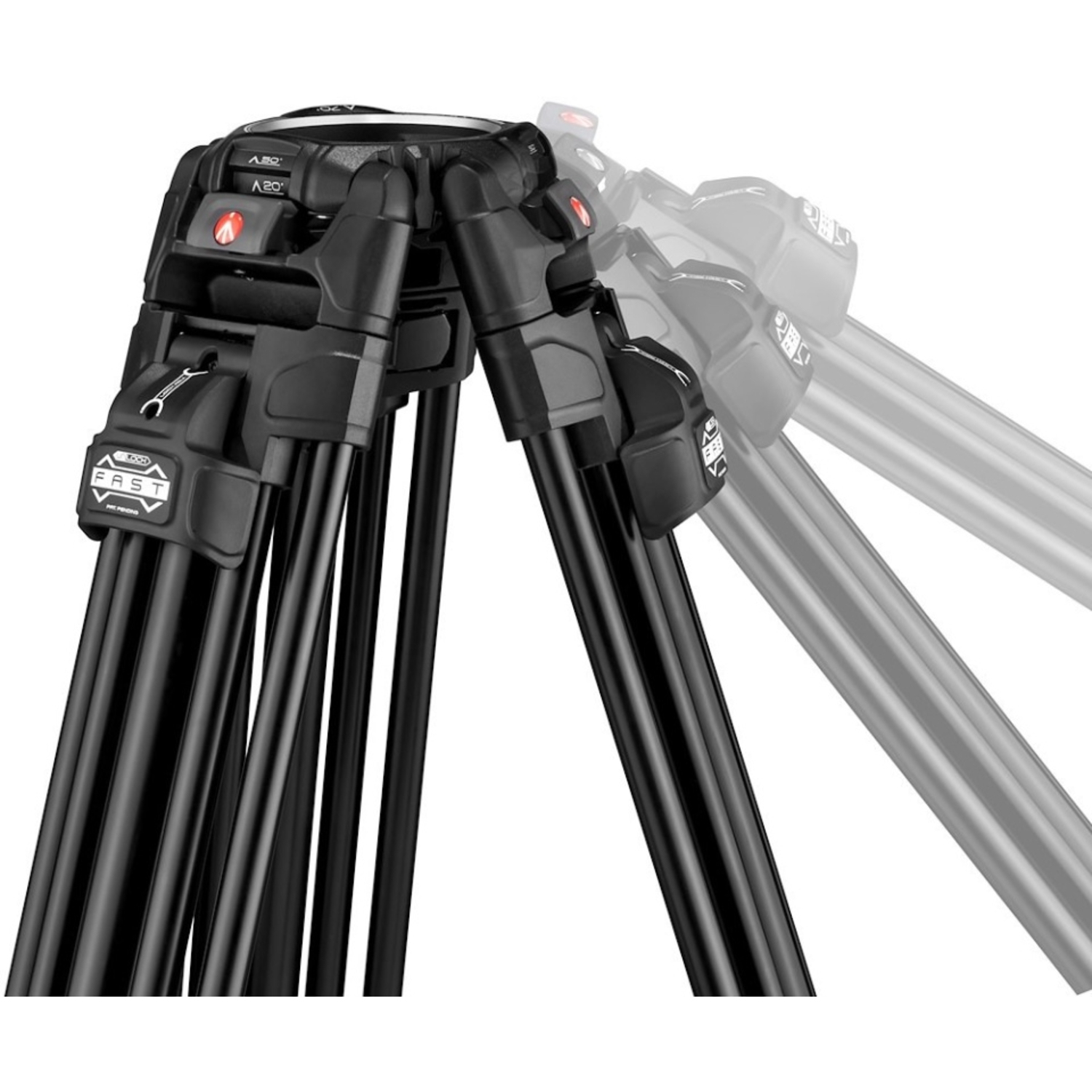 Manfrotto 645 Alu Fast Doppelrohr-Stativ mit 509 Pro Videokopf