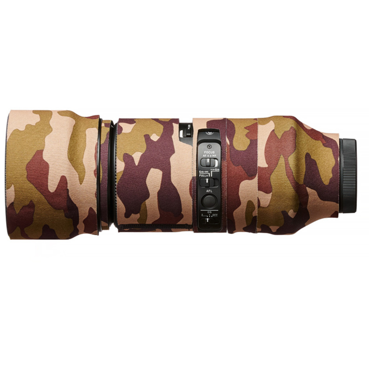 easyCover Lens Oak Objektivschutz für Sigma 100-400mm F5-6.3 DG DN OS Braun Camouflage