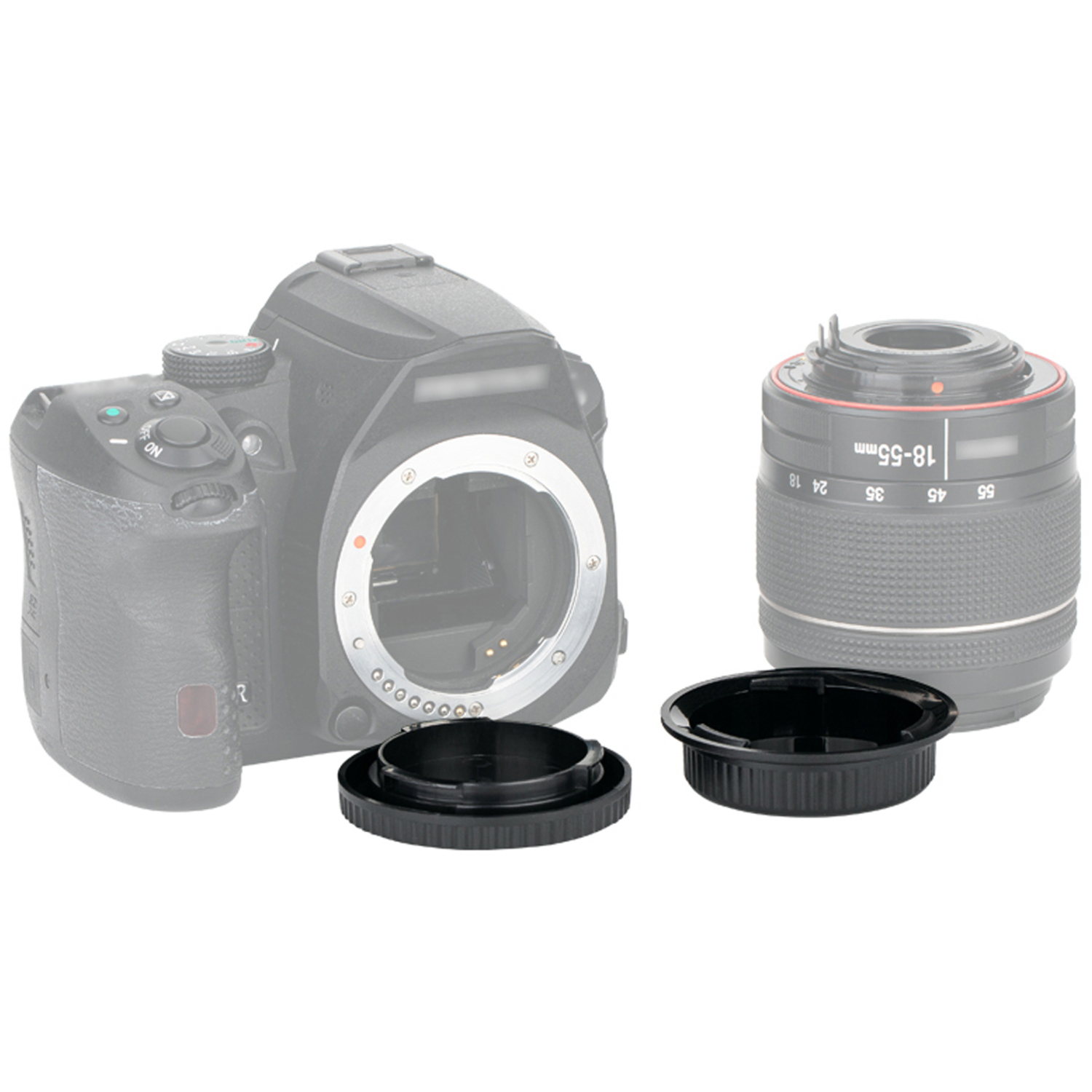 B.I.G. Gehäuse-/Objektivrückdeckel Set Pentax K