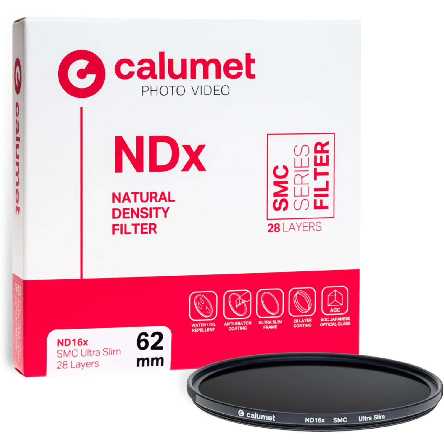 Calumet Graufilter ND16x SMC Ultra Slim 62mm