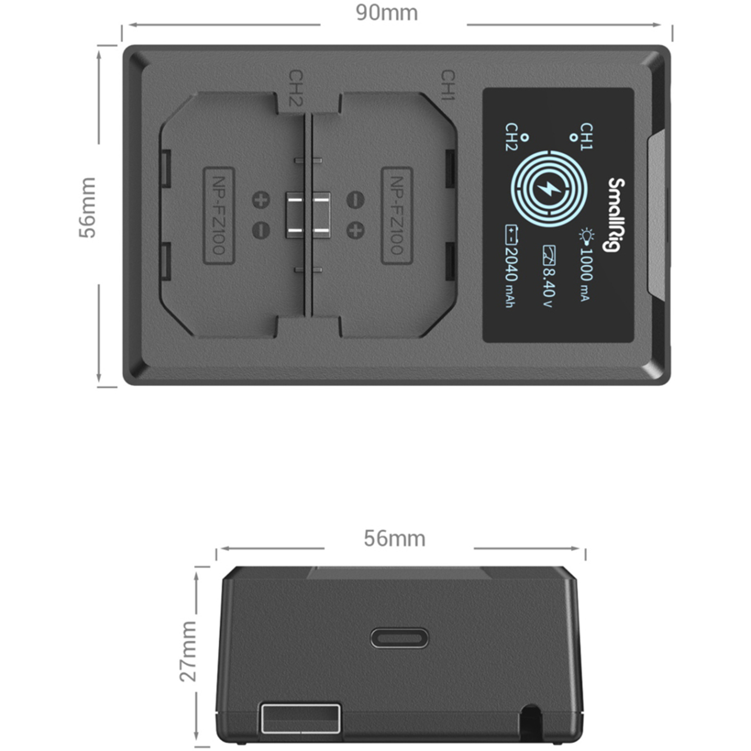 SmallRig Ladegerät 4087 für Sony Akku NP-FZ100