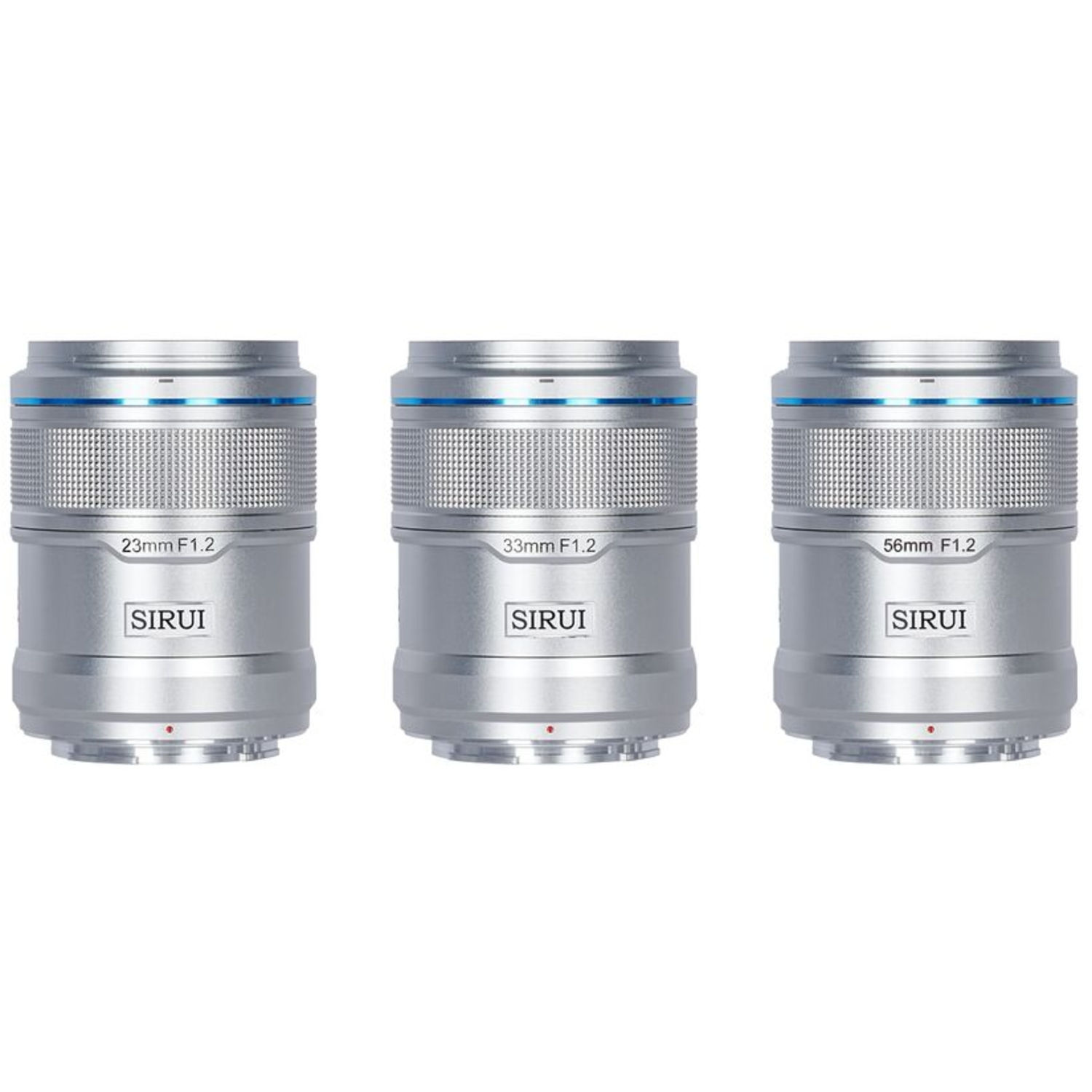 Sirui Sniper 23mm, 33mm und 56mm F1.2 APSC für Fujifilm X-Mount Kit silber