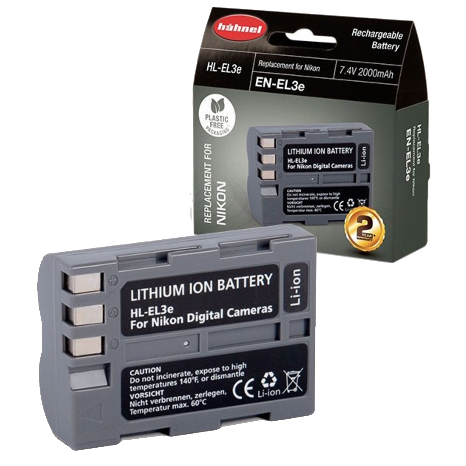 Hähnel Akku HL-EL3e für Nikon