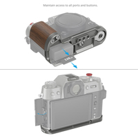 SmallRig Wooden L-Shape Handle 4736 charcoal silver für Fujifilm X-T50 