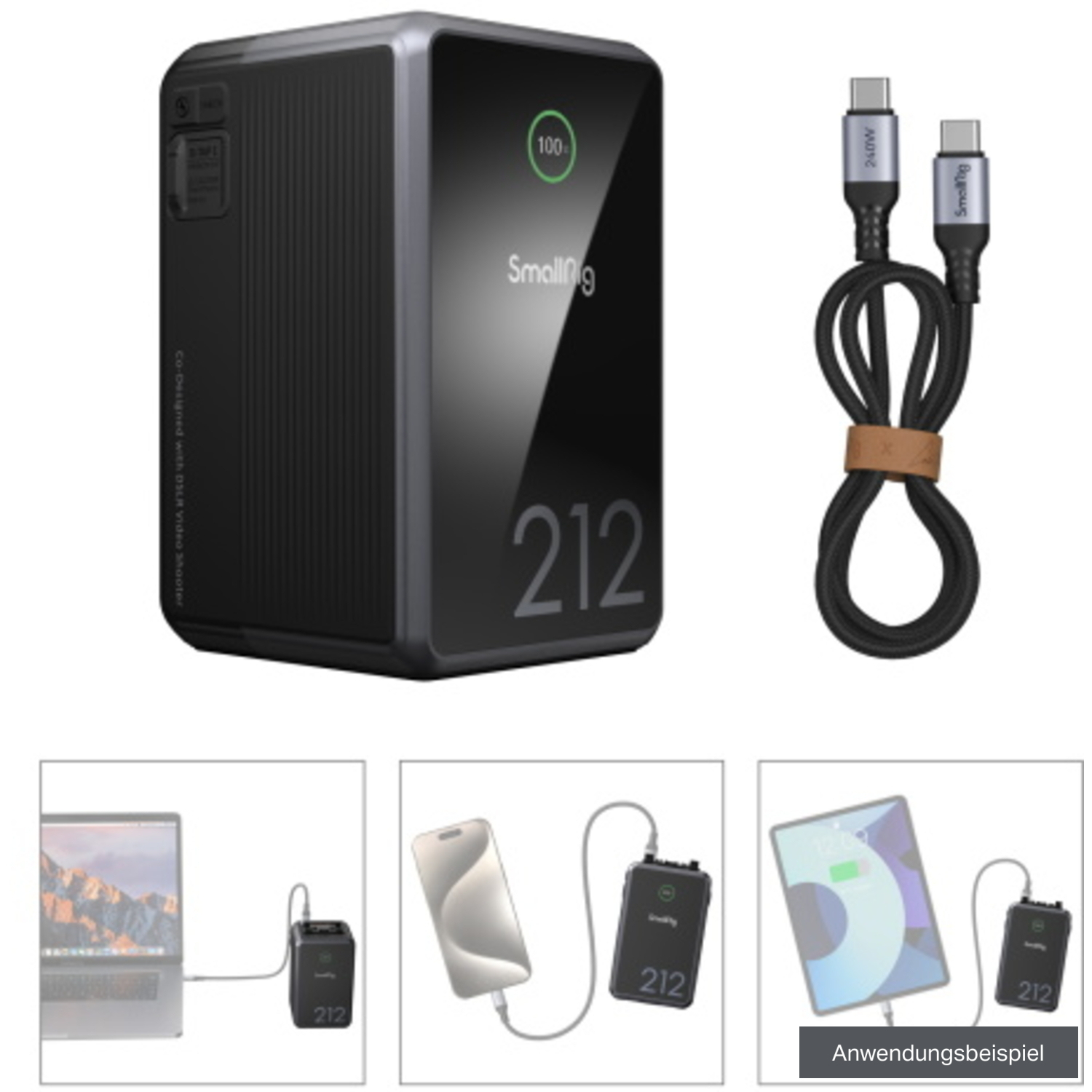 SmallRig 4293 V-Mount Batterie VB212 Mini