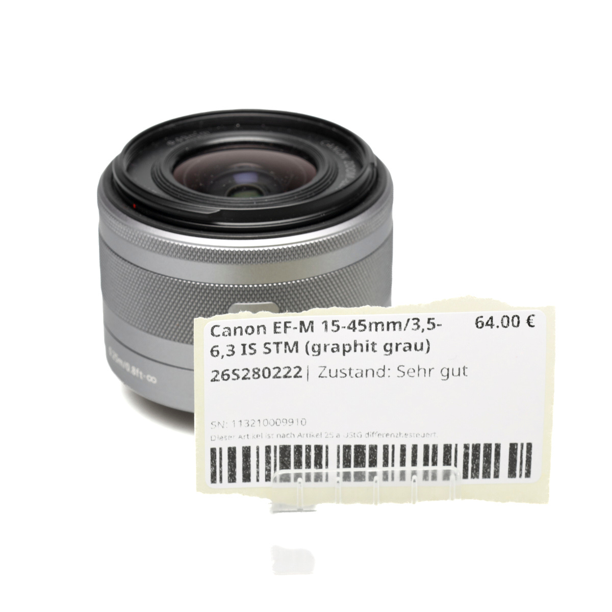 Canon EF-M 15-45mm F3.5-6.3 IS STM graphit-grau gebraucht