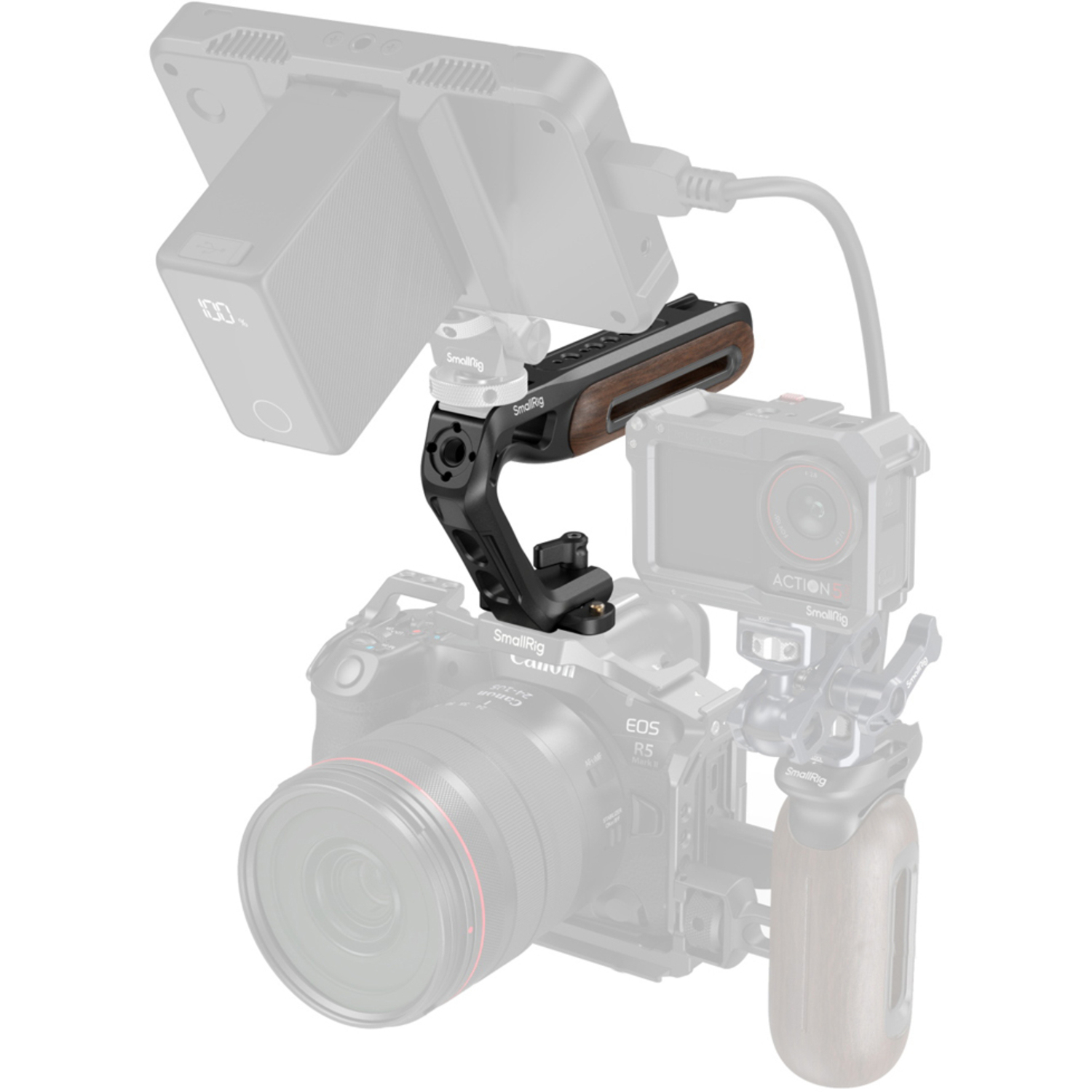 SmallRig Oberer Holz-Griff mit NATO-Klemme 5251