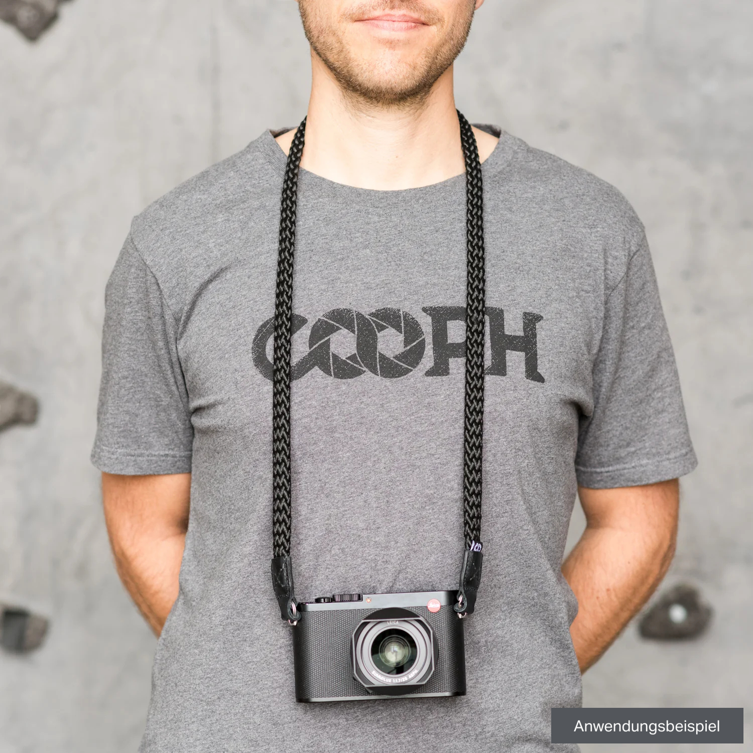 COOPH Kameragurt Braid 100cm schwarz