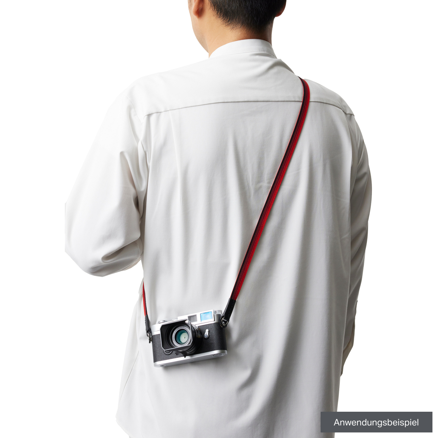 Artisan&Artist Kameragurt ACAM-322A BKRE Seide Langversion schwarz-rot