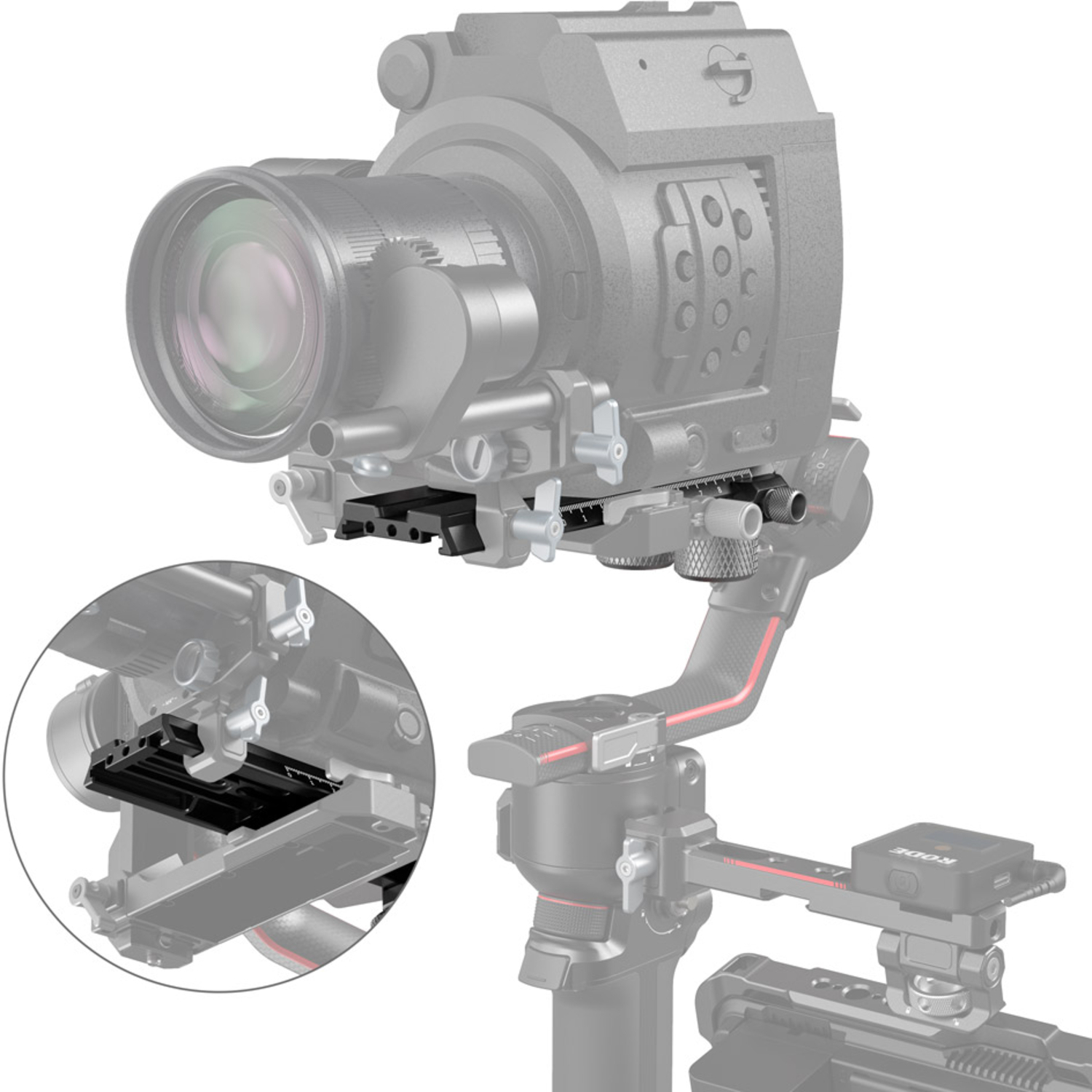 SmallRig Schnellwechselplatte erweitert 3031 für DJI RS2 und Ronin-S Gimbal