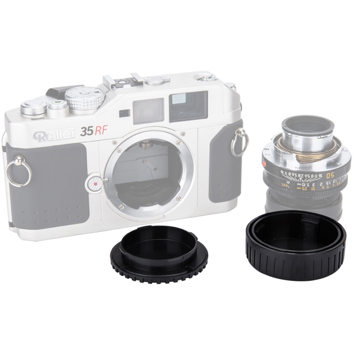 B.I.G. Gehäuse-/Objektivrückdeckel Set Leica M