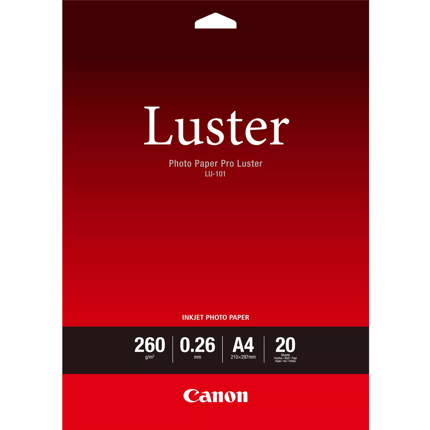 Canon LU-101 PRO-Fotopapier Luster Pro A4 20 Blatt