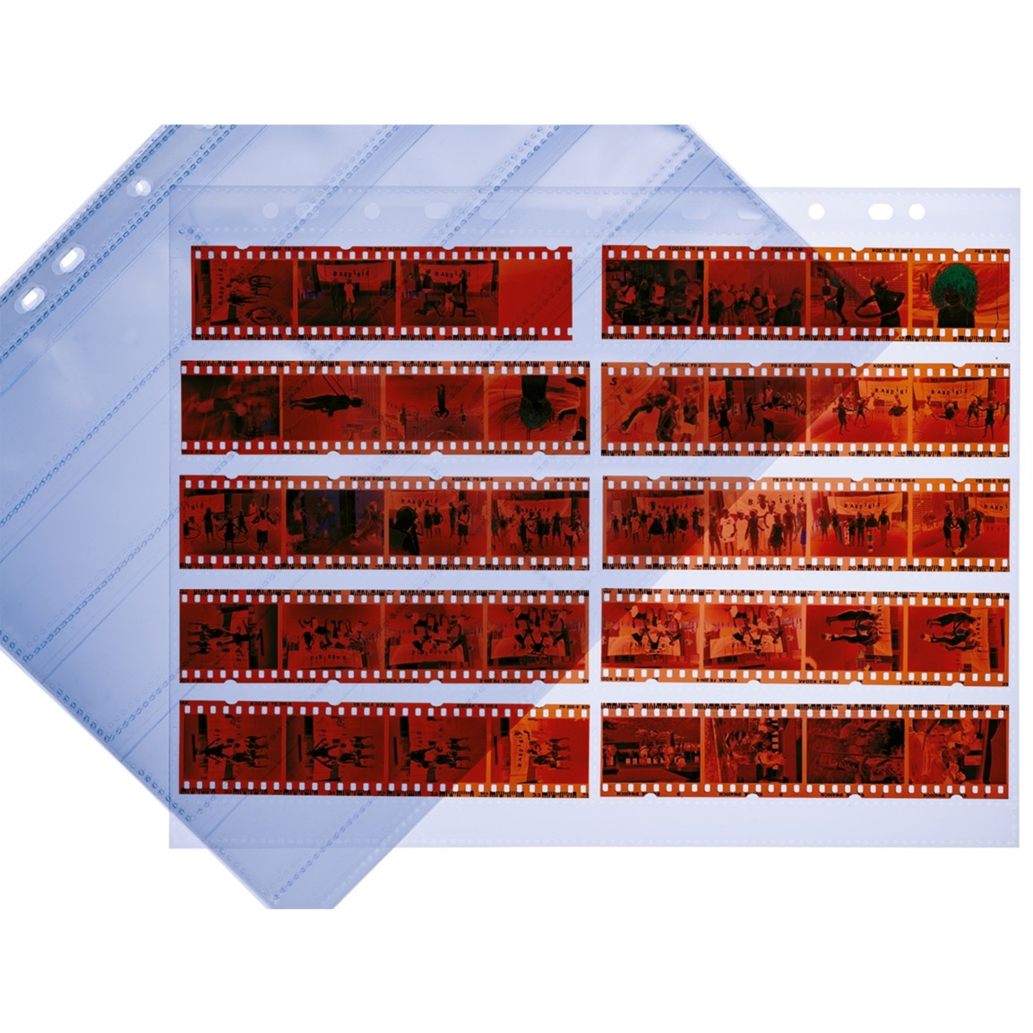 Herma Negativhüllen für 10 x 4 Streifen, transparent, 25 Hüllen