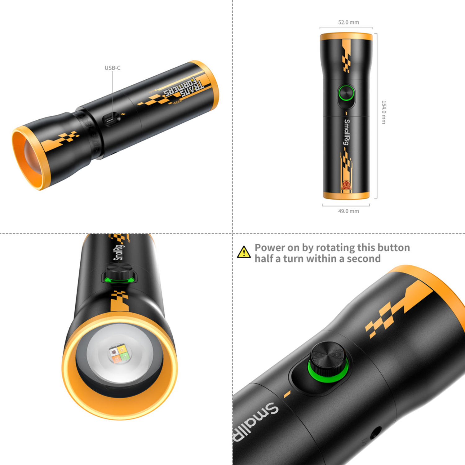 SmallRig LED Videoleuchte RF 10C BumbleBee Edition 5512