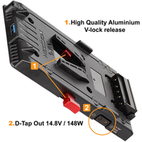 HEDBOX UNIX-DC Cine Professional V-Mount Akkuplatte