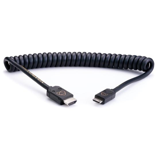Atomos Full HDMI auf Mini HDMI Spiralkabel 40-80cm