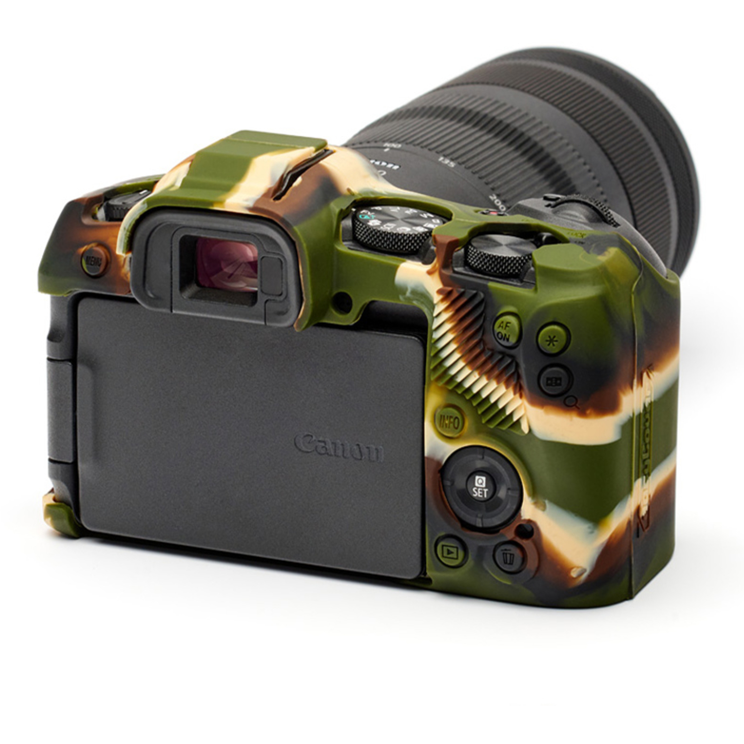 easyCover Silikon-Schutzhülle für Canon R8 Camouflage