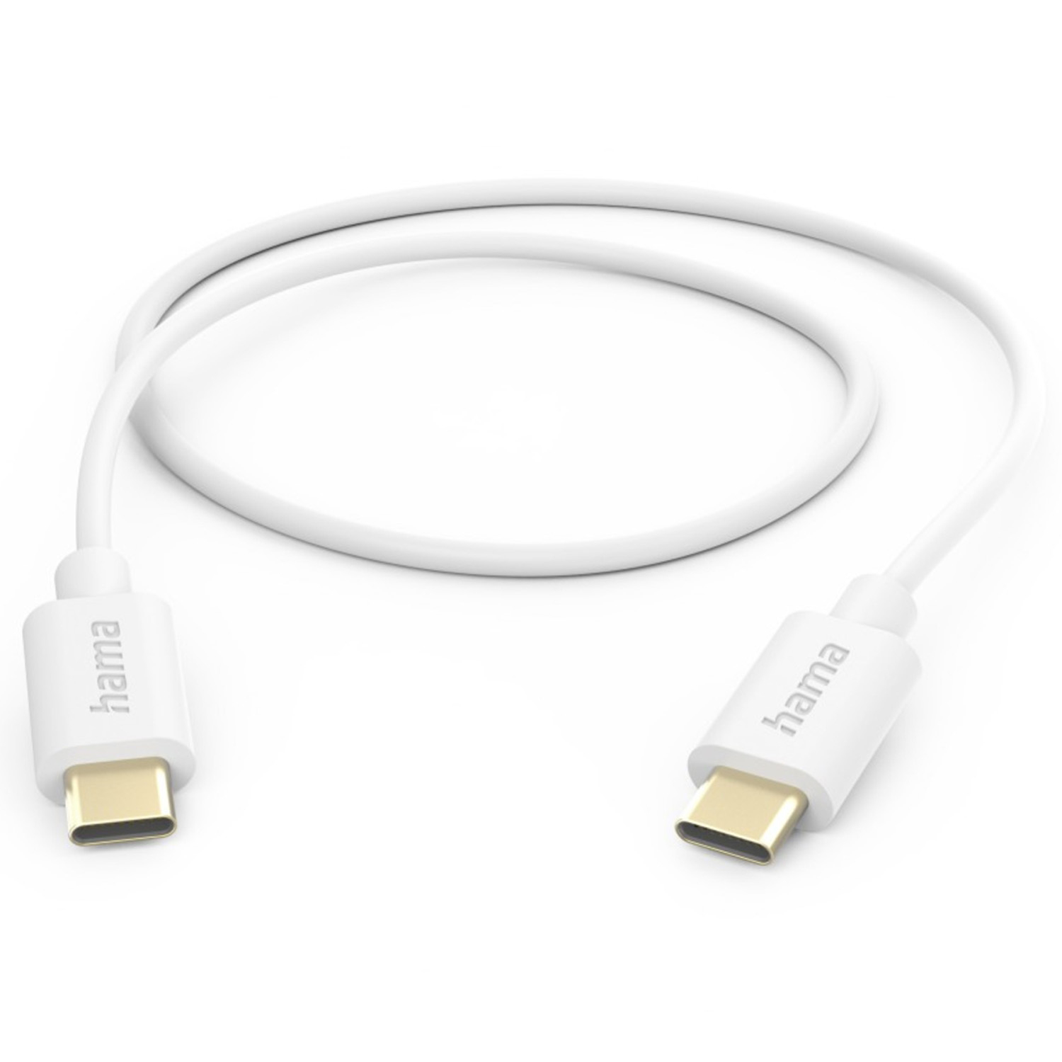 Hama Ladekabel USB-C zu USB-C 1m weiß