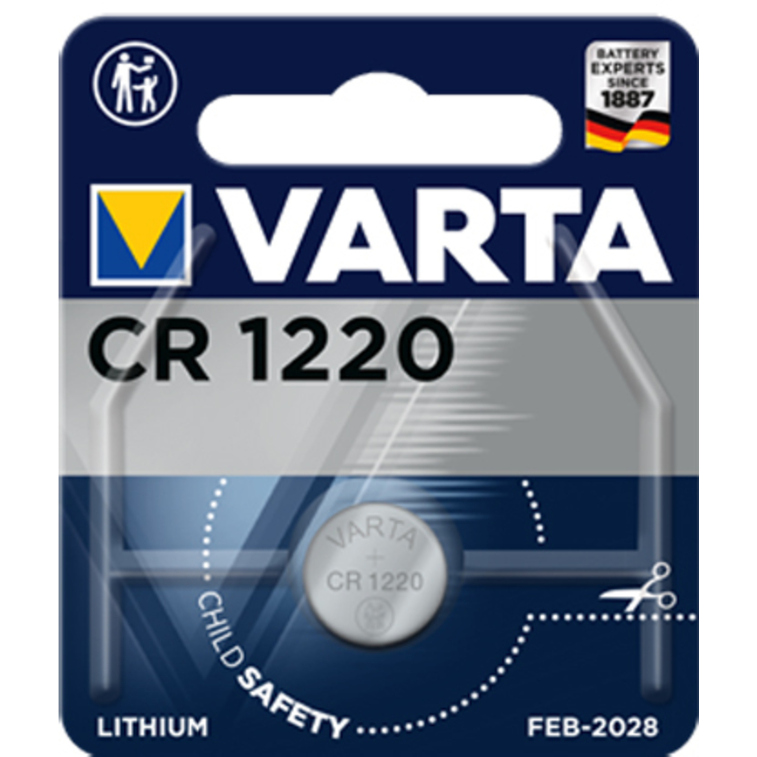 Varta Batterie CR1220 Knopfzelle Lithium 3V