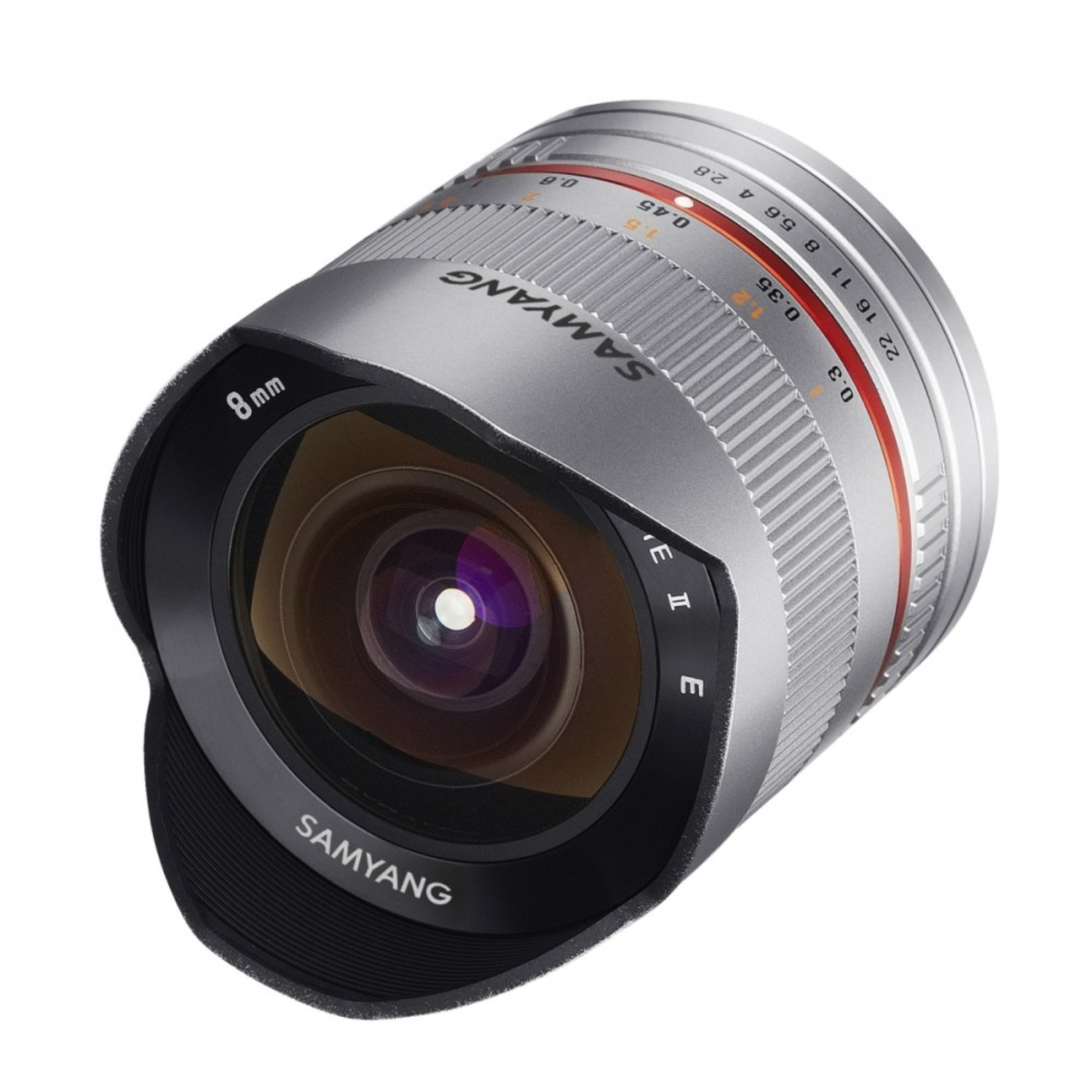 Samyang 8mm F2.8 UMC Fisheye II silber Fujifilm X -Mount