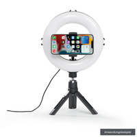 Hama LED-Ringleuchte SpotLight Steady 120 II mit Mini-Stativ und Halterung