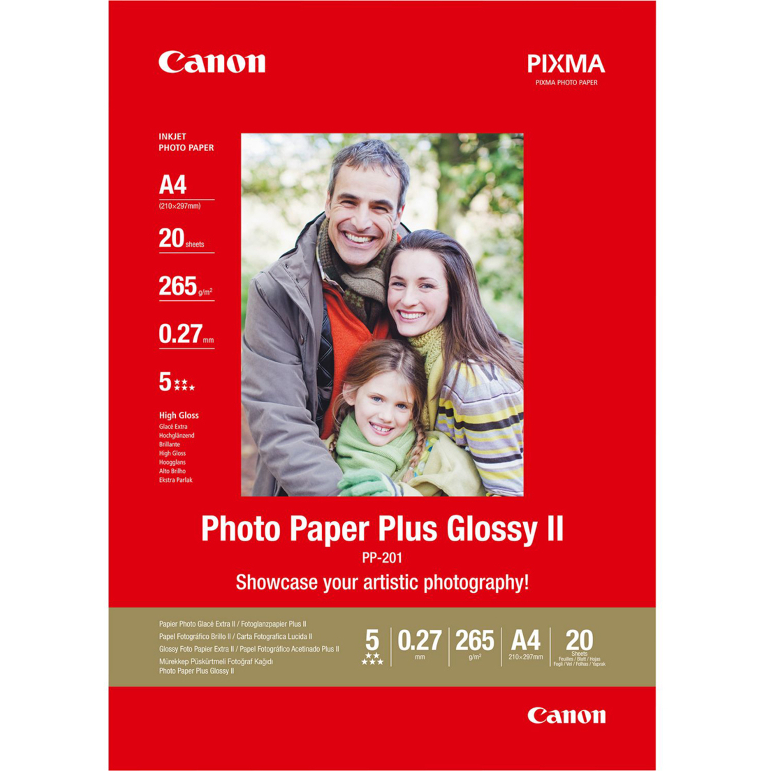 Canon PP-201 Fotoglanzpapier Plus II A4 20 Blatt 265g/m²