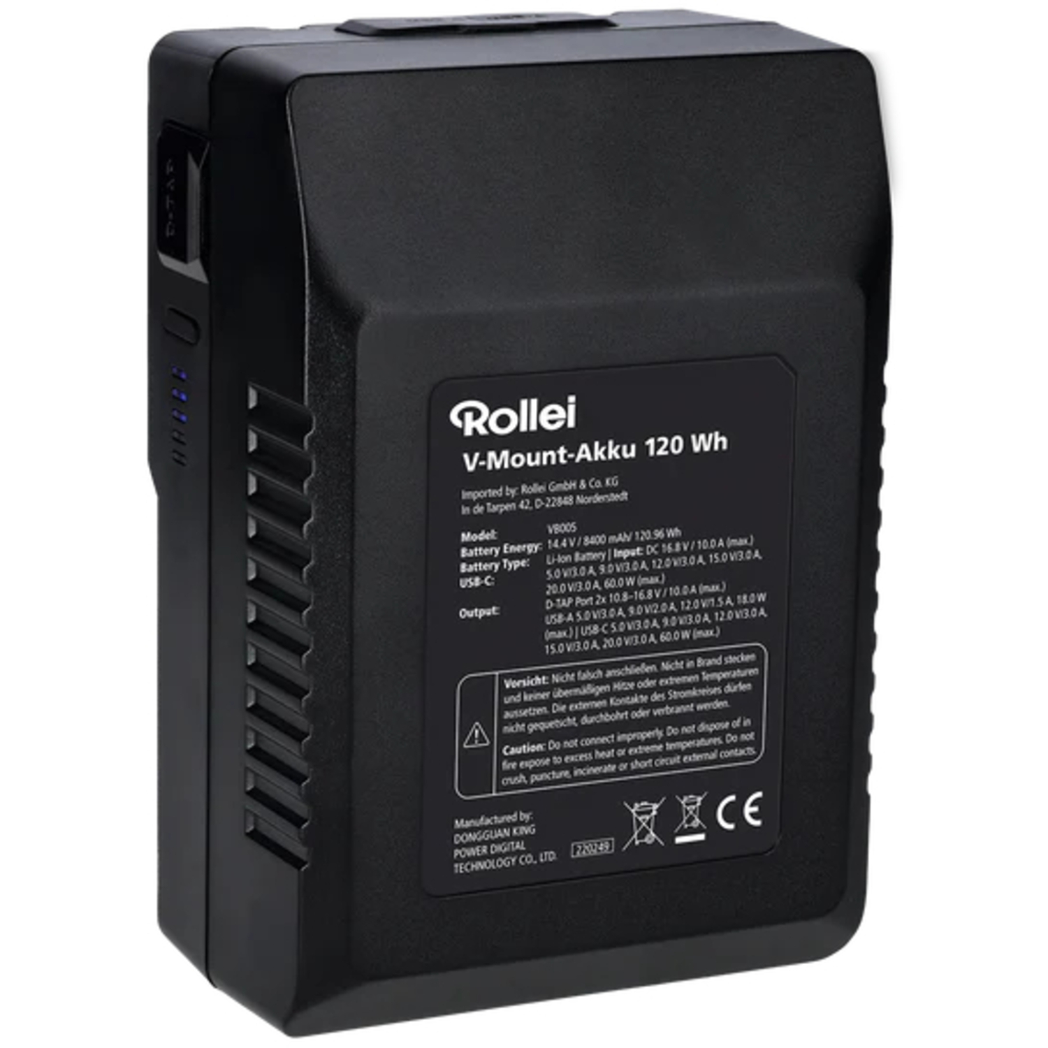 Rollei Akku V-Mount 120Wh für Dauerlicht