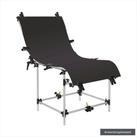 GlareOne PVC Hintergrund schwarz gespiegelt 60 x 130cm