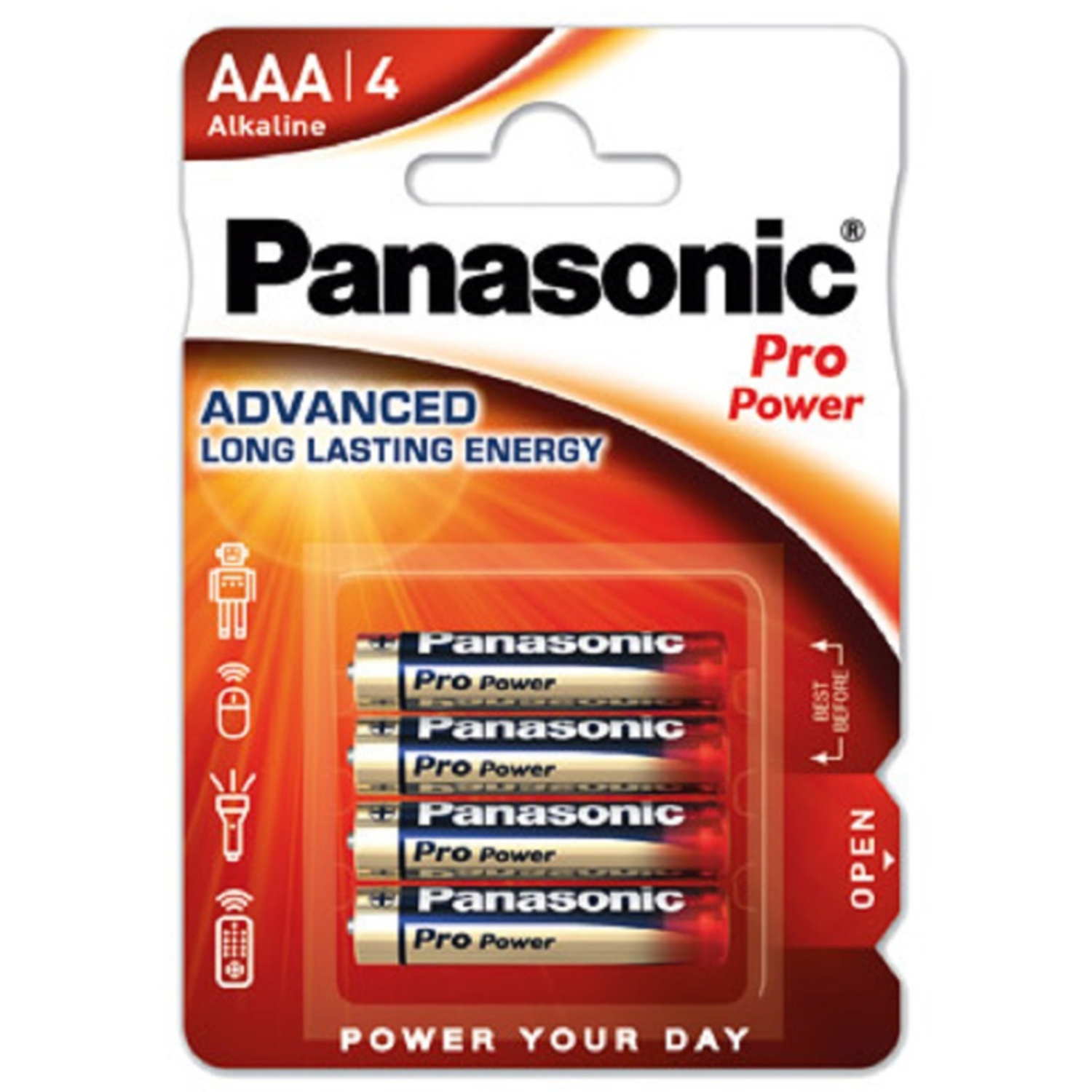 Panasonic Batterie Pro Power AAA Micro Alkaline 1,5V 4er Pack