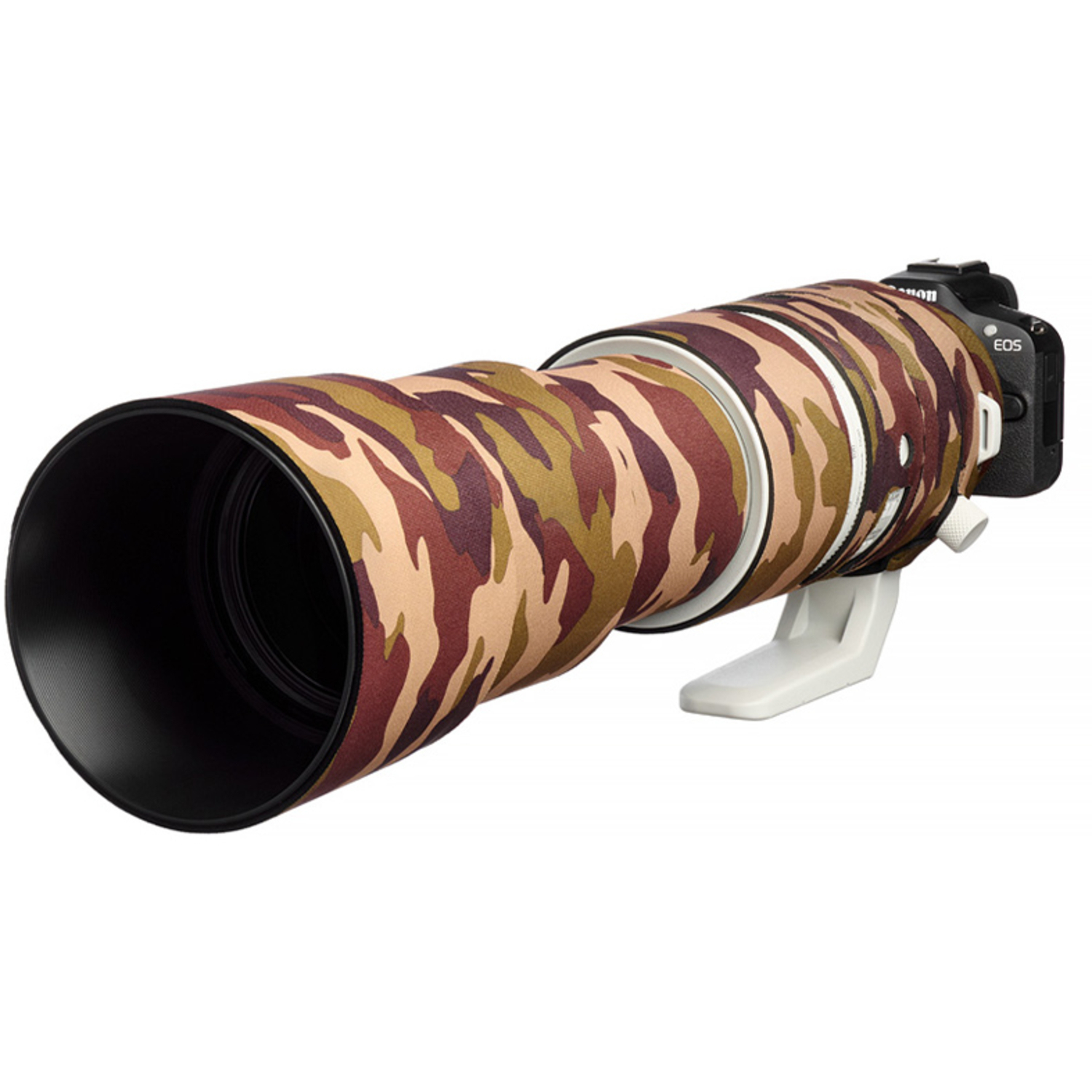 easyCover Lens Oak Objektivschutz für Canon RF 200-800mm F/6.3-9 IS Braun Camouflage