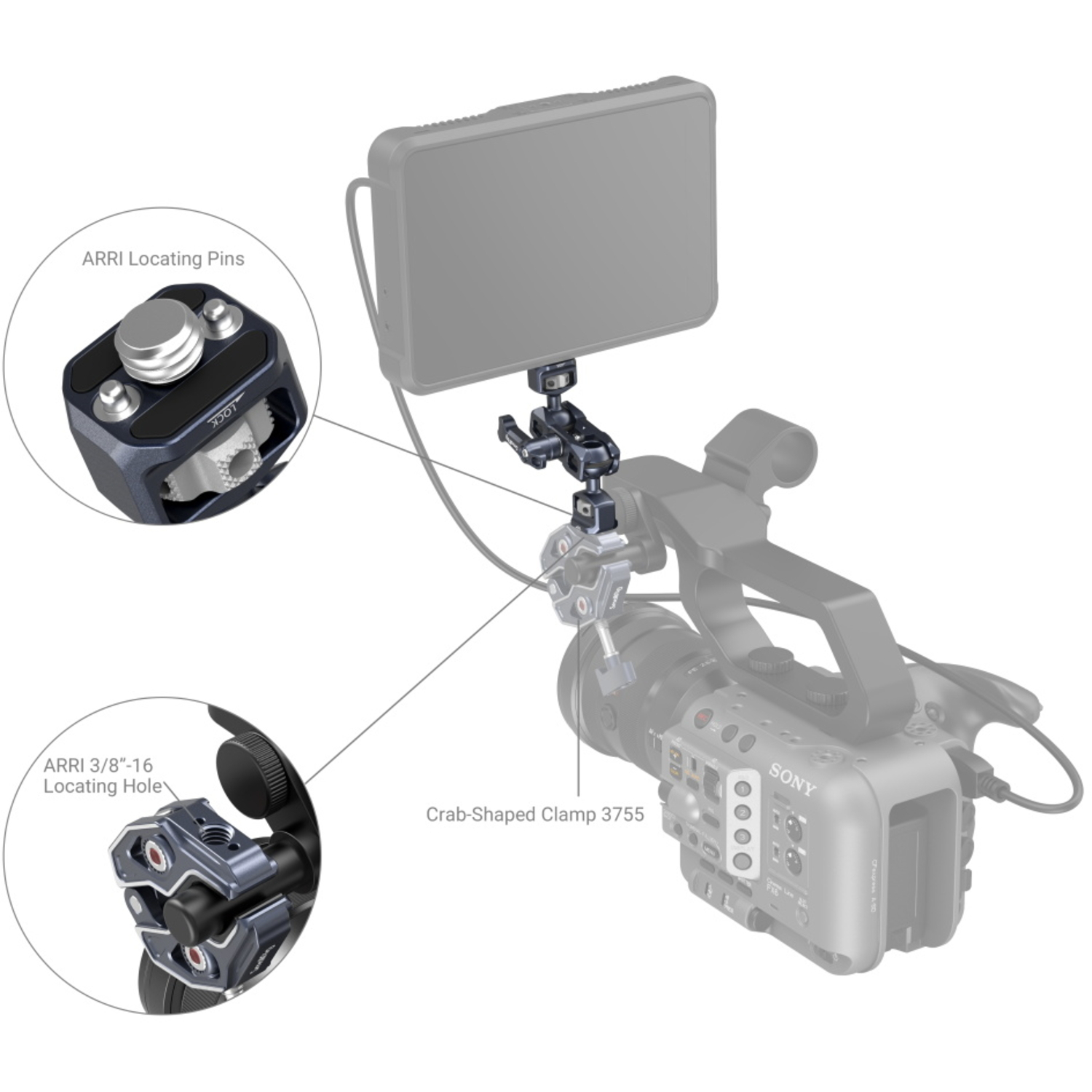 SmallRig 3874 Magic Arm mit Doppelkugelkopf