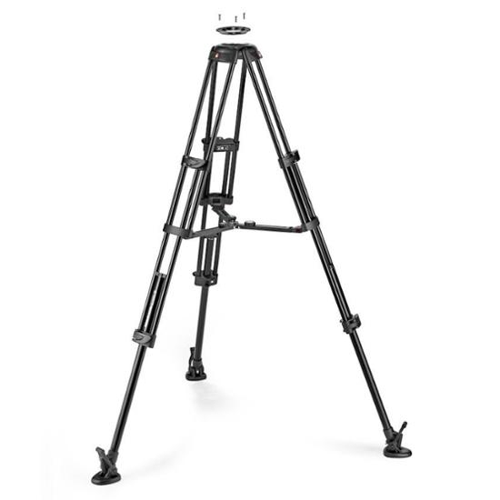 Manfrotto Alu Doppelrohr-Videostativ mit Mittelspinne