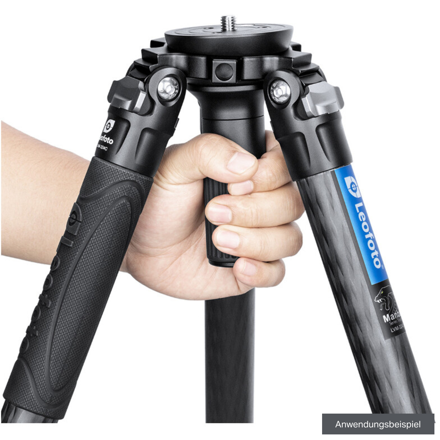 Leofoto Carbon-Dreibeinstativ LVM-324C Manba mit Nivelliereinrichtung und Videoneiger BV-10
