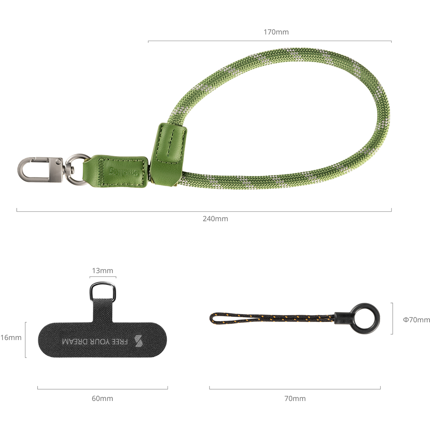 SmallRig Handgelenkschlaufe FilMov 5303 grün für Smartphones