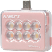 Nanlite Mini-Smartphone-Leuchte cookie-s rechteckig coral pink
