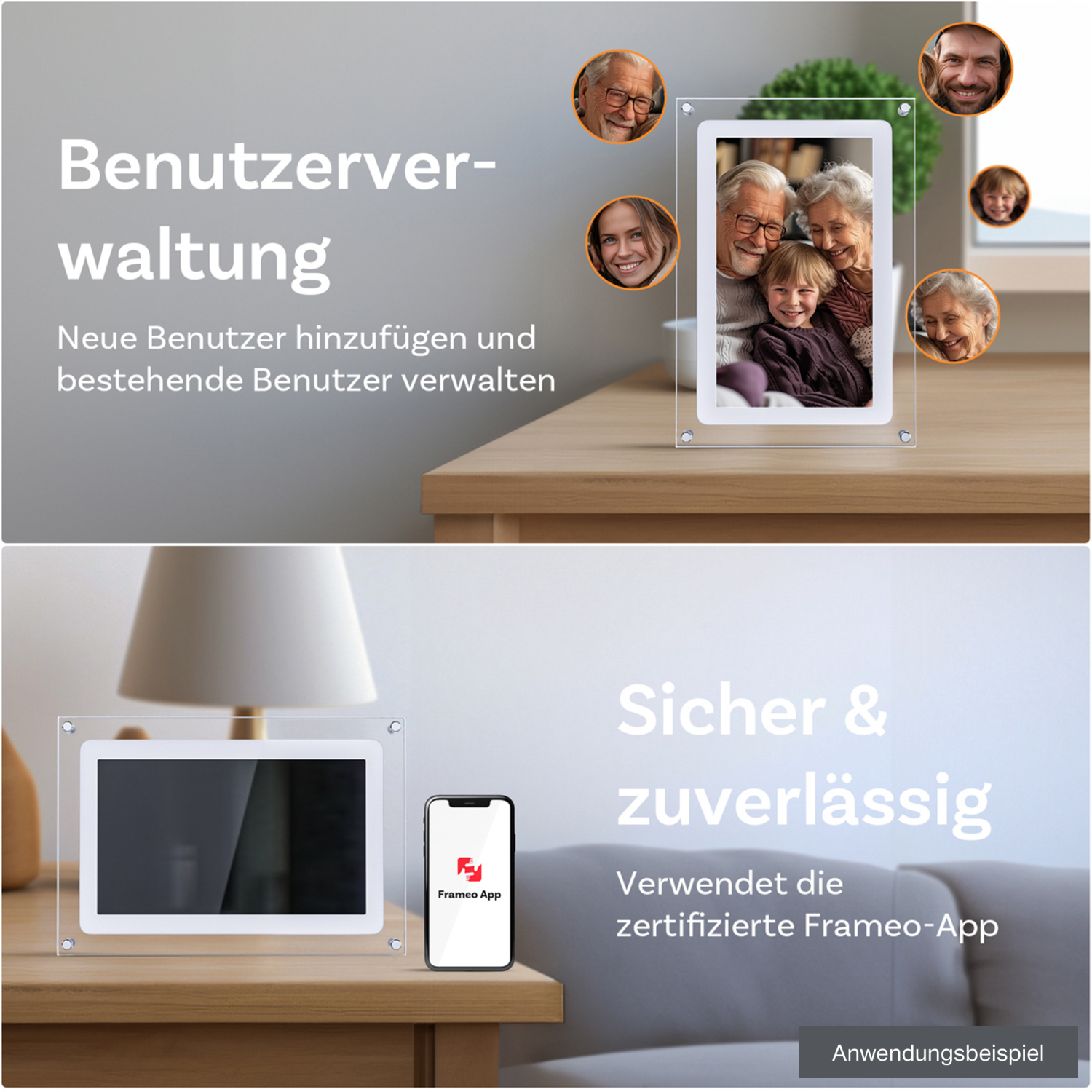 Pora&Co Digitaler Acrylbilderrahmen DPF-106 10"