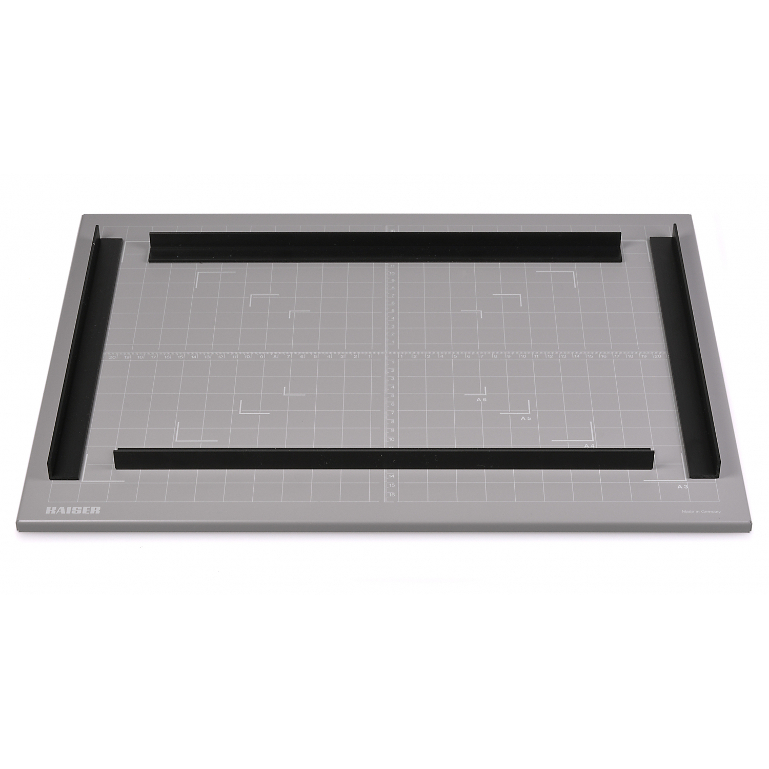 Kaiser Reproplatte 46x34cm mit vier magnetischen Vorlagenhaltern