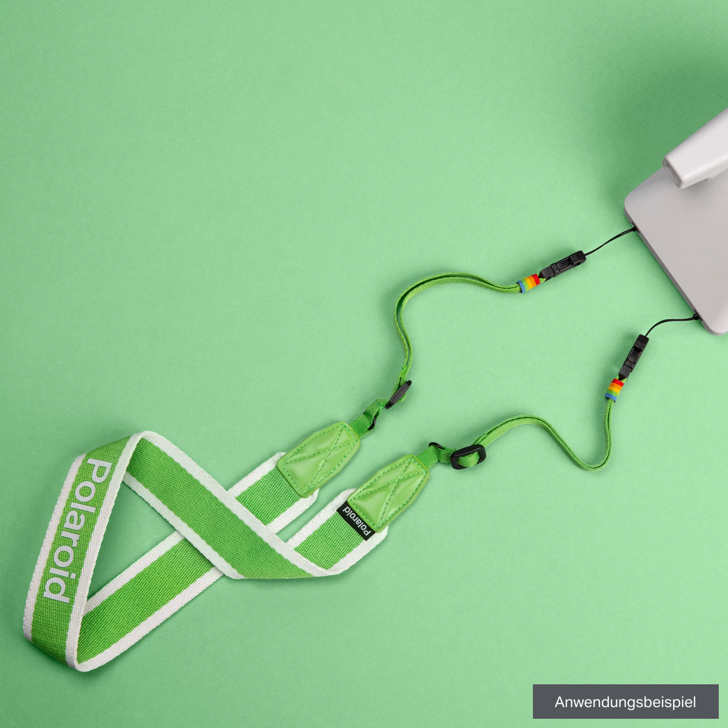 Polaroid Kameragurt Flat Green Stripe