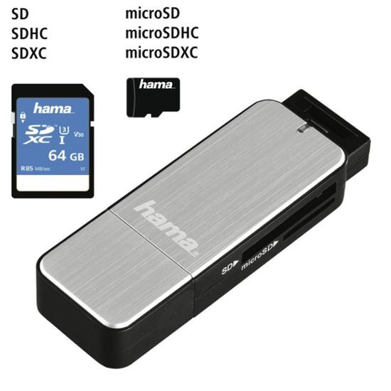 Hama USB 3.0 KARTENLESER SD/MICRO SD SILBER